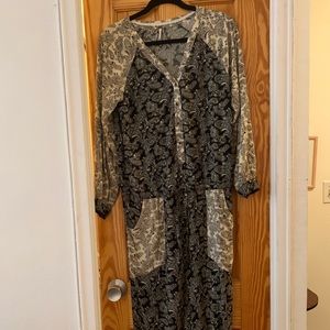 Free people long sleeve pant romper